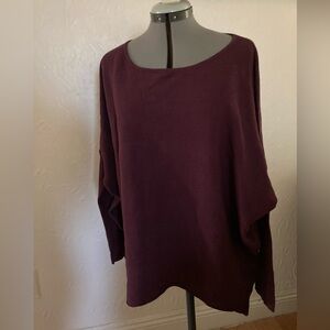 NWT ANRABESE purpleish eggplant, color oversized sweater size XL